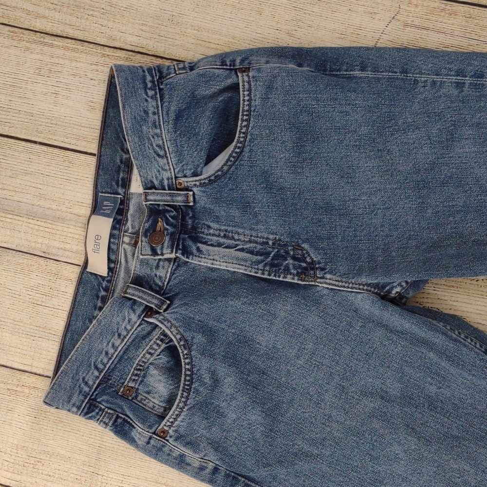 Vintage GAP High Waist Flare Leg Jeans Size 4 regular  90’s Y2K 28/30.5" - Picture 4 of 15